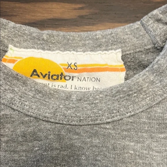 Aviator Nation Gray Crewneck Sweater - Picture 2 of 8